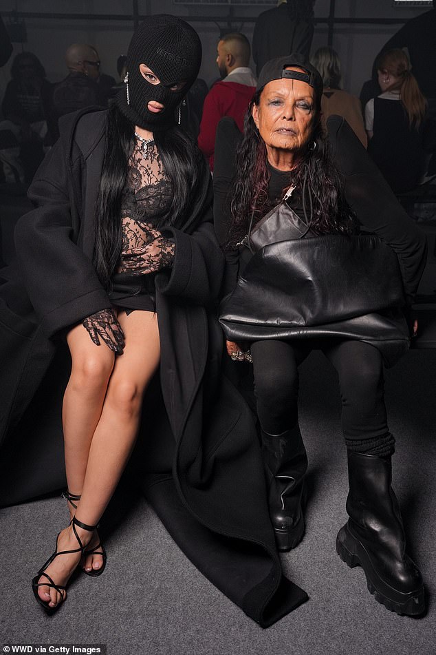 Cabello sat next to renowned artist and designer Michèle Lamy