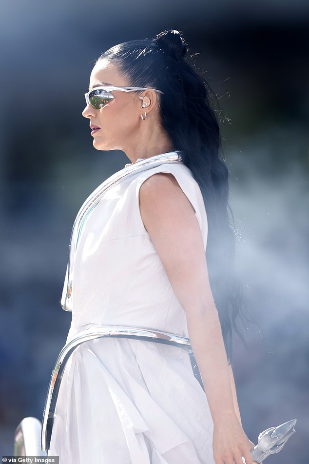 The American pop star, 39, took to the stage in front of 100,000 AFL fans as she headlined the pregame show ahead of the Brisbane Lions vs Sydney Swans clash.