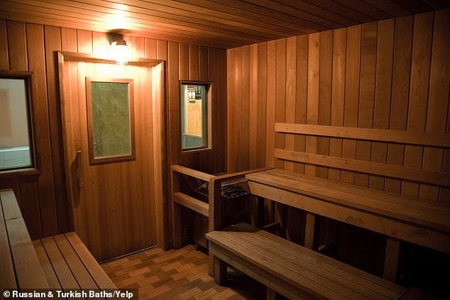 The sauna, also called the schvitz