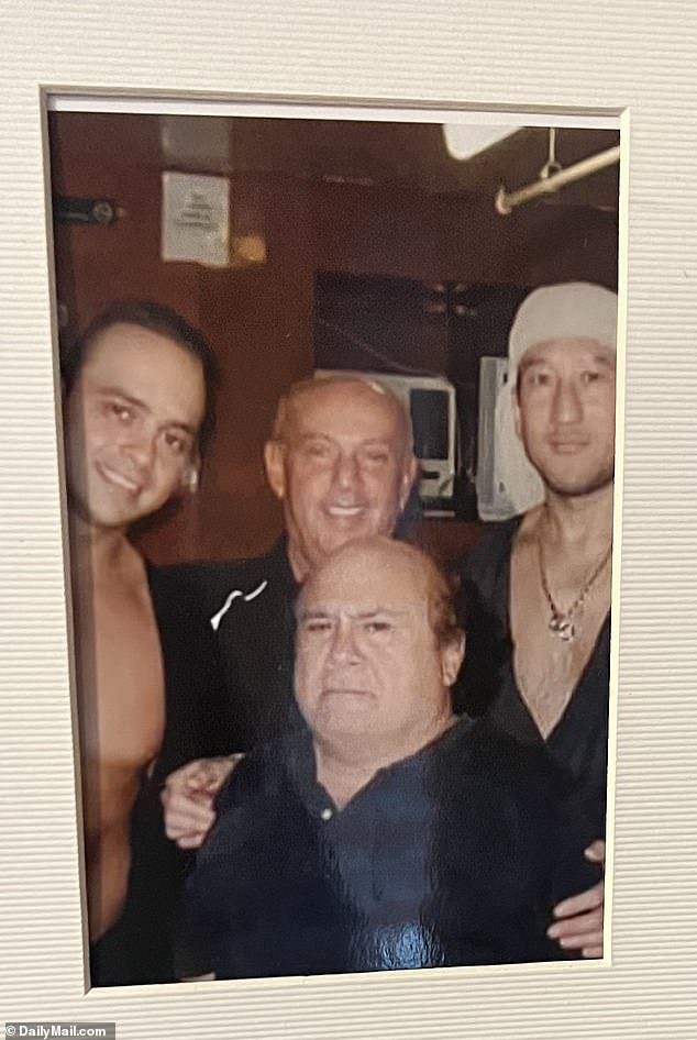 Actor Danny Devito with friends