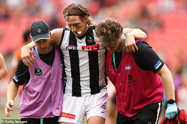 Collingwood defender Nathan Murphy, who had to retire due to a concussion, was also not there