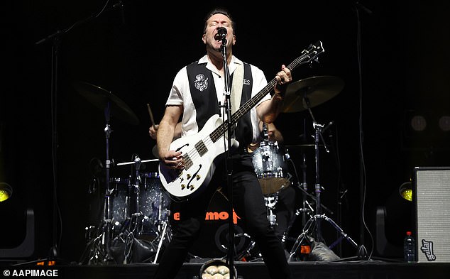 Australian rock band Eskimo Joe (pictured) rounded out the event with a performance of their smash hit Black Fingernails, Red Wine