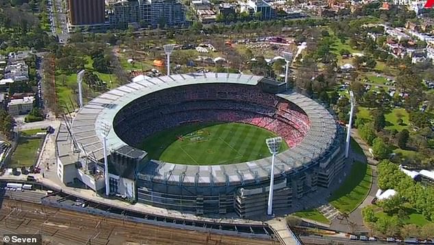 The packed house at the MCG cheered the Welcome to Country, although there were also some boos from the capacity crowd