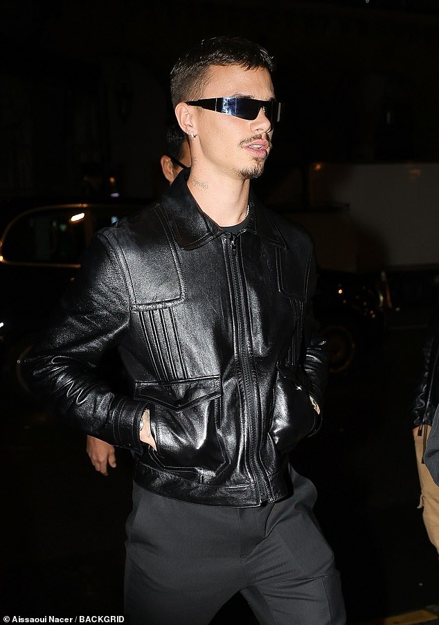 He looked cool in a leather look