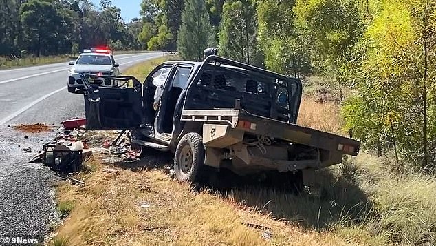 Emergency services rushed to the Newell Highway, about 35km south of Dubbo, following reports of the head-on collision between a ute and a van at about 9.20pm on Friday