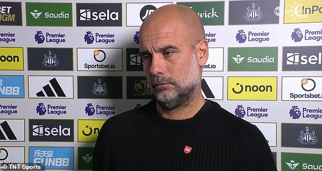 Guardiola appeared unimpressed by any of the questions asked during the pre-match chat