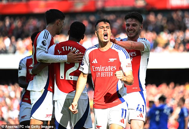 Gabriel Martinelli gave Arsenal the lead after the Gunners started the match strongly