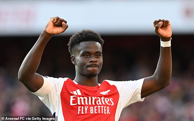 Bukayo Saka was Arsenal's best player as they finally got their reward with two late goals