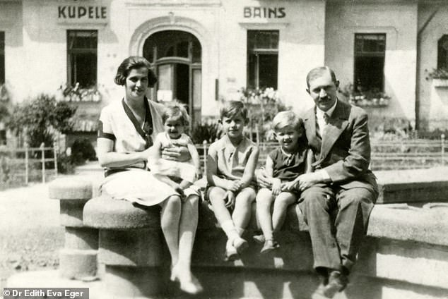 Dr. Edie as a child, with her family, the Elefants, before she was sent to the camps, around 1932. Parents Lajos and Ilona died in Auschwitz. Dr. Eger married her husband