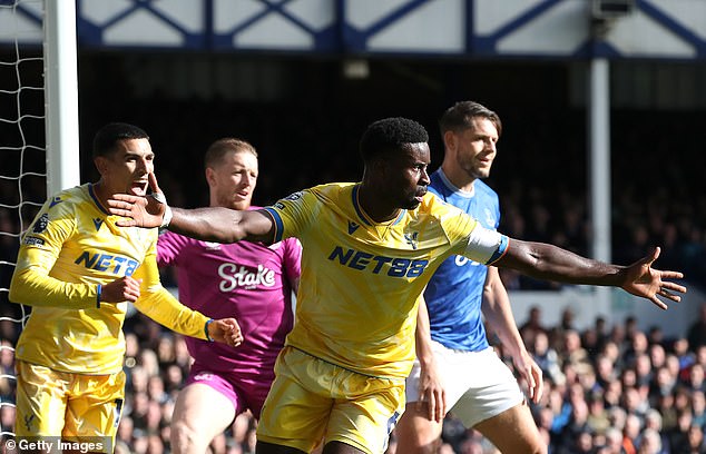 Palace captain Marc Guehi had given his team the advantage early in the match with a corner kick