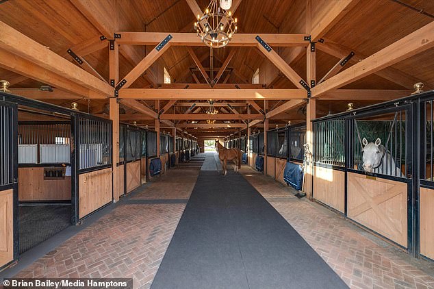 The main barn “exudes a sense of grandeur and functionality,” according to the listing