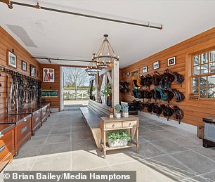 The photo shows one of the tack rooms