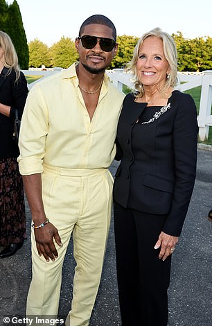 Usher and Jill Biden are featured at the event