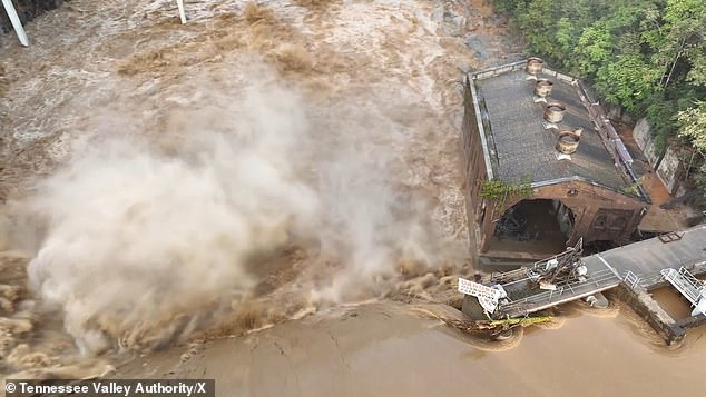 But so far the dam is still intact, according to the Tennessee Valley Authority