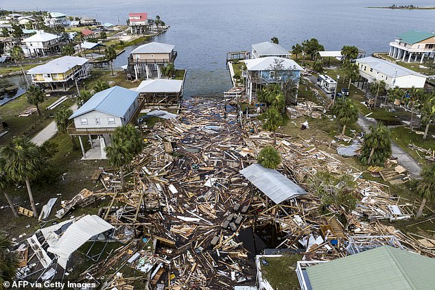 Horseshoe Beach, Florida, was a particularly hard-hit area, with entire city blocks reduced to rubble