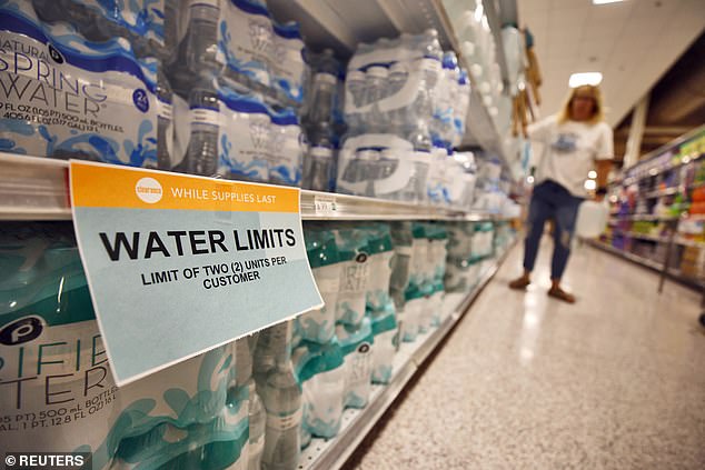 This North Carolina supermarket is limiting the number of packs of water bottles a customer can buy at a time