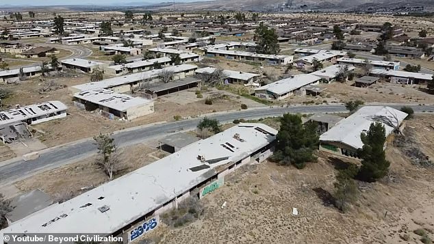 Pictured: An overhead photo of George FB's abandoned houses