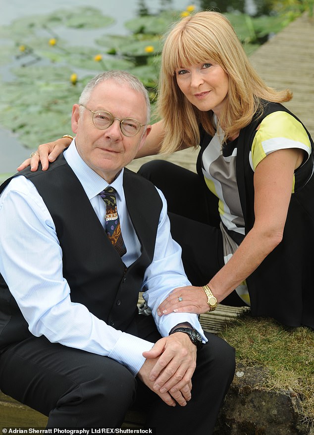 Elsewhere, she said her intense exercise program has caused her breasts to shrink - and her husband Robert Fripp, 78, couldn't be more upset about it (pictured in 2011).