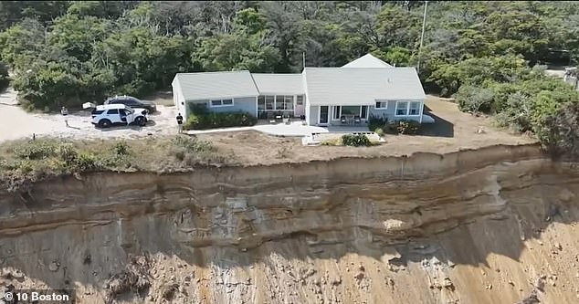 Cape Cod's land is expected to erode at least three feet every year. There is only about 25 feet between the house and the edge of the land