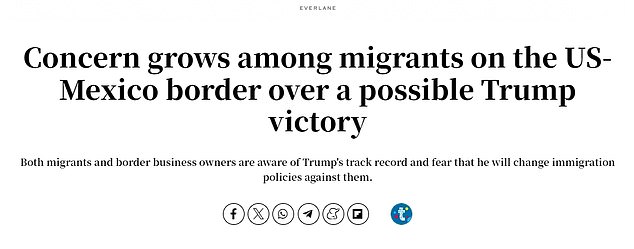 Spanish newspaper Diario Publico reported last summer in Tijuana, Mexico, that migrants there were concerned that Trump would end the Biden-Harris administration's migrant screening phone app — CBP One — that can help facilitate flights to the US.