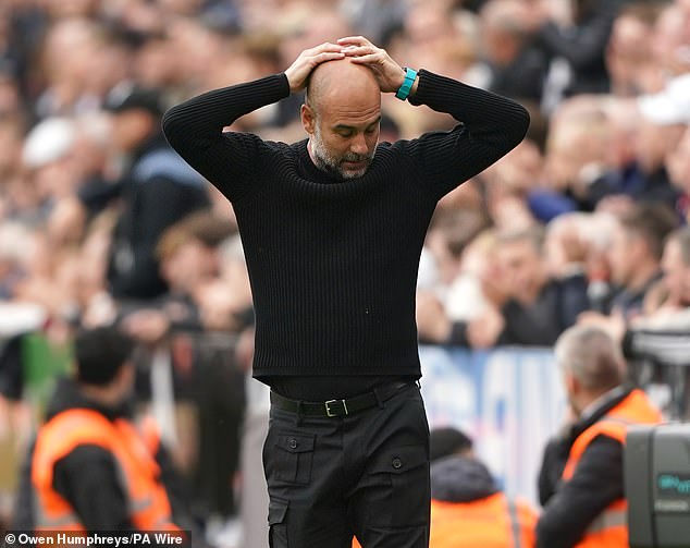 Earlier on Saturday, Guardiola watched his Manchester City side hold a 1-1 draw with Newcastle