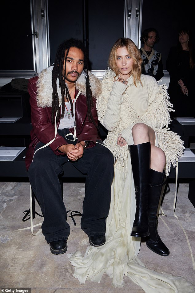 Paris posed beamingly next to Luka Sabbat