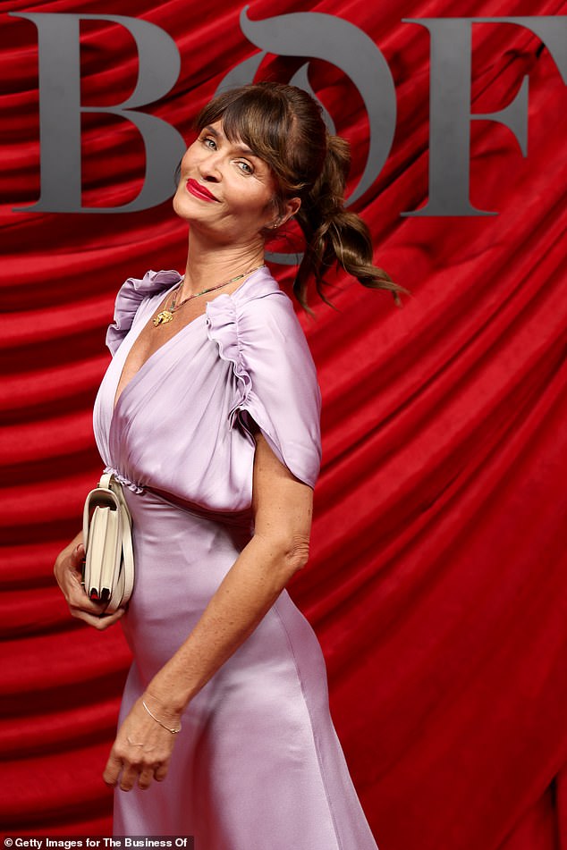 Meanwhile, supermodel Helena, 55, looked the picture of elegance as she donned a beautiful lilac dress for the occasion