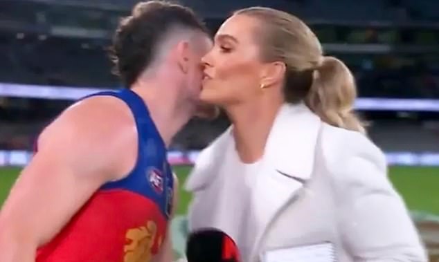 This quick kiss between friends is what sparked the controversy earlier this season