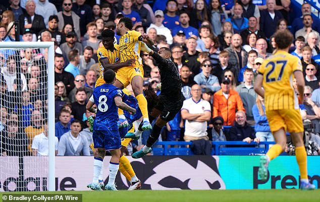 Robert Sánchez had a difficult day in goal for Chelsea as he was at fault for both of Brighton's goals