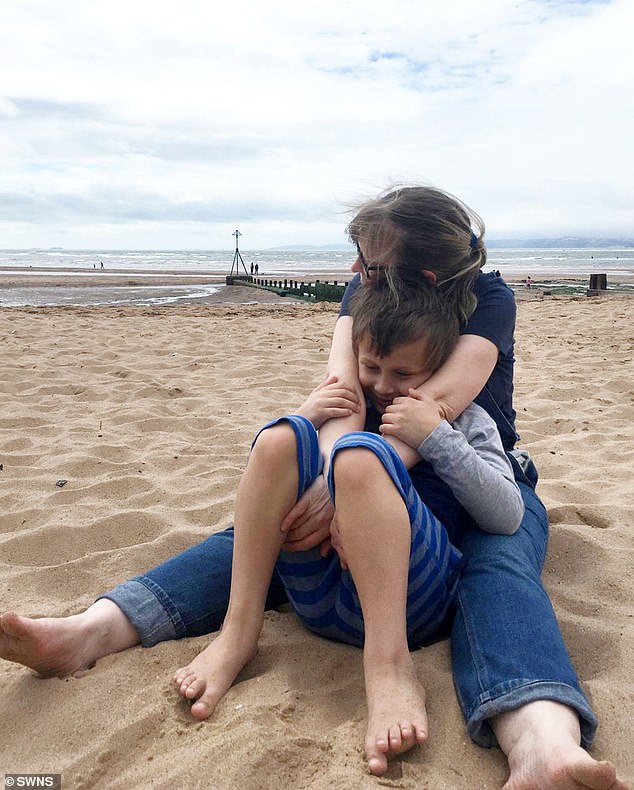 Beth imagined herself enjoying a cuddle with her eldest son, William, on the beach