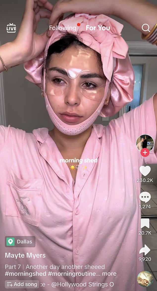 The footage from video-sharing app TikTok has been viewed 4.2 million times since it was posted by Texas-based influencer Mayte Myers