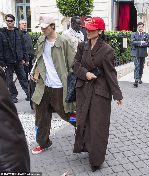 Cruz Beckham and his girlfriend Jackie Apostel were also spotted leaving the hotel after the packed weekend