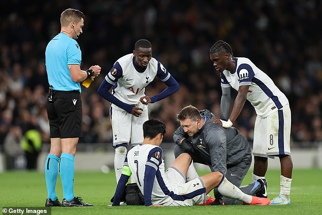 He required medical attention during Tottenham's 3-0 win over Qarabag on Thursday