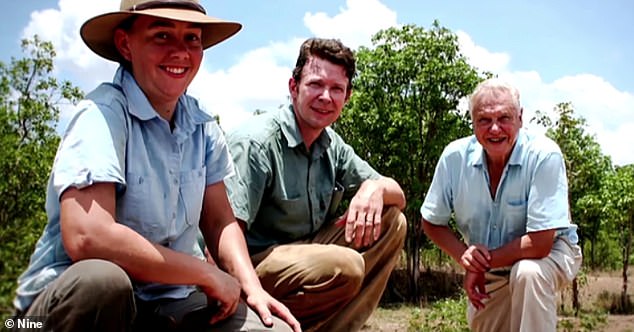 The once-celebrated zoologist (pictured center next to David Attenborough) raped, tortured and killed as many as 42 dogs in an 18-month period prior to his arrest