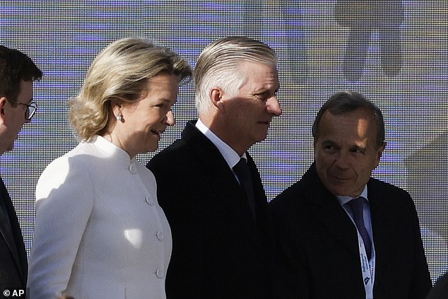 Queen Mathilde and King Philip looked smart and stylish as they arrived to attend Holy Mass led by Pope Francis in Brussels