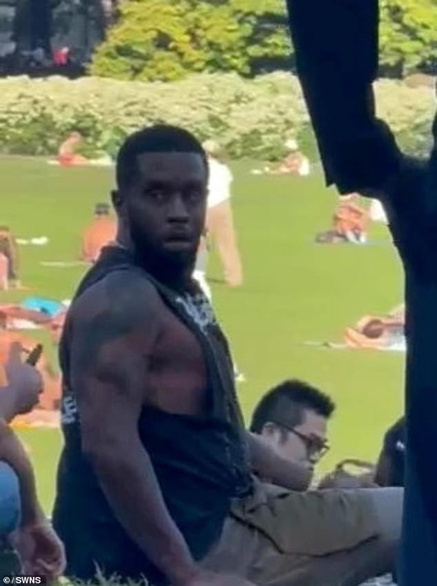 Diddy was spotted hanging out in Central Park the day before he was arrested on sex trafficking charges