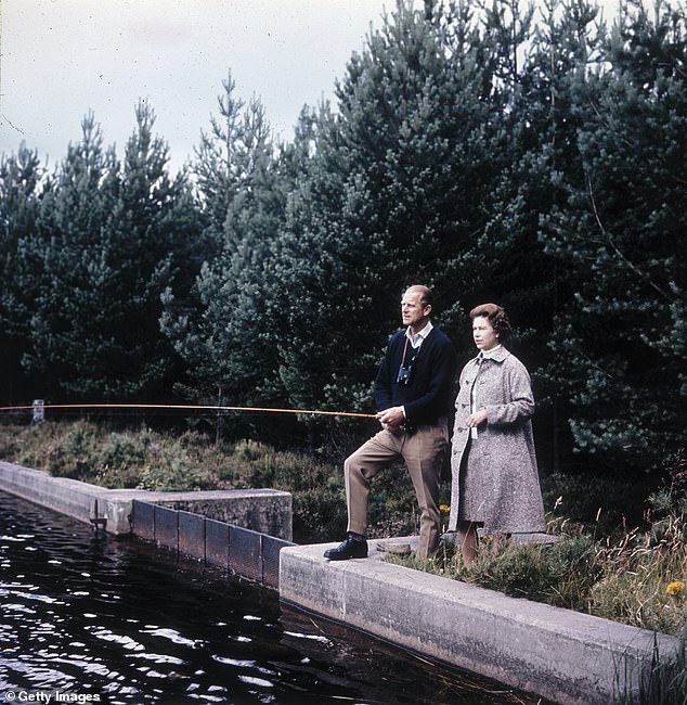 The couple are seen at Balmoral on their silver, 25th wedding anniversary in November 1972