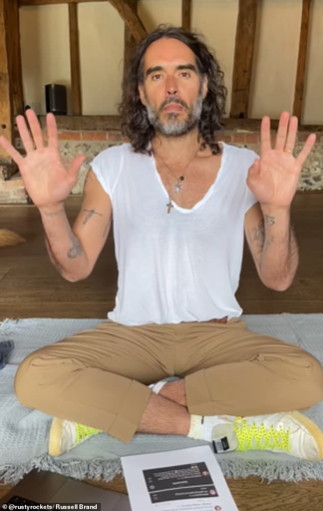 Russell Brand said he felt 'nourished' and 'like a new resource' was 'turned on' in me after his baptism in the Thames earlier this year