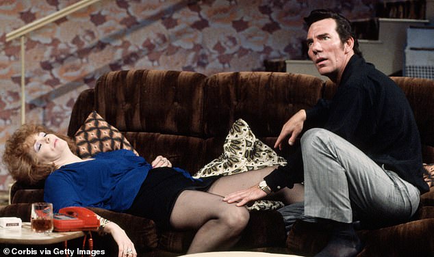 Alison recalled the incident when the film producer came to see her in the West End play The Rise and Fall of Little Voice in 1993, which won her an Olivier Award (pictured in the play with co-star Pete Postlewaite).