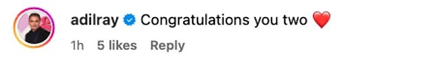 Susanna Reid gushed: 'The best news - huge congratulations to you all,' while Charlotte Hawkins wrote: 'Ahh huge congratulations!!!'