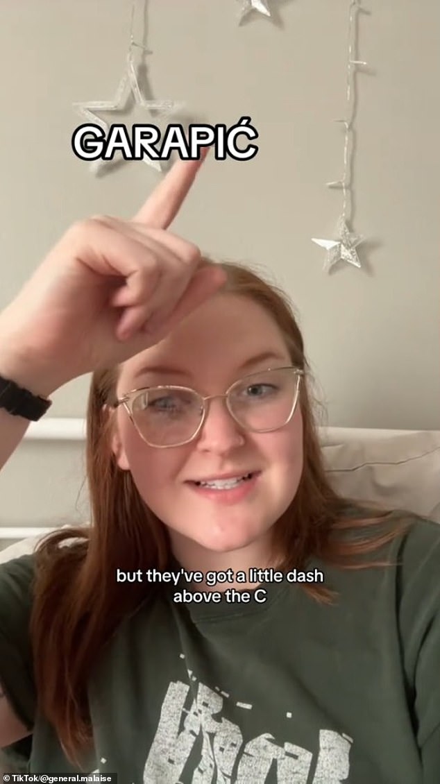 She discovered from TikTok users that the dash over the c in -ic is actually the grapheme ¿