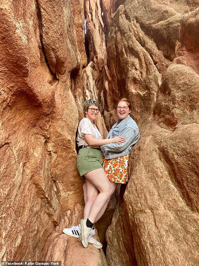 Garapic (right) told People Magazine that her last name is an important part of her identity. After marrying her wife Bailey (left) on September 21, the couple decided to hyphenate both their last names