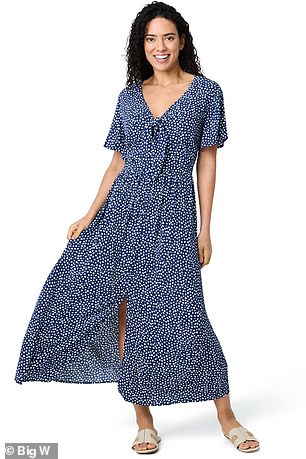 &me Women's Floral Print Tie Front Dress $30