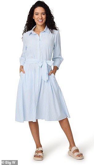 &me Women's Striped Shirt Dress – $30