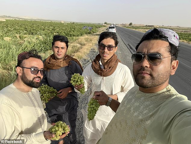 Photos posted online in August 2023 show Rahimi on a road trip through Afghanistan with some friends