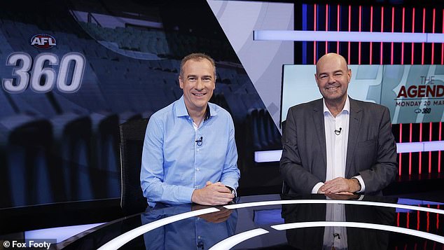 'Robbo' has been hosting the successful TV program with Gerard Whateley (left) for 14 years.