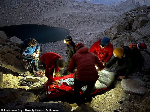 The volunteer rescuers were forced to climb the same dangerous routes themselves to bring the stranded climbers to safety