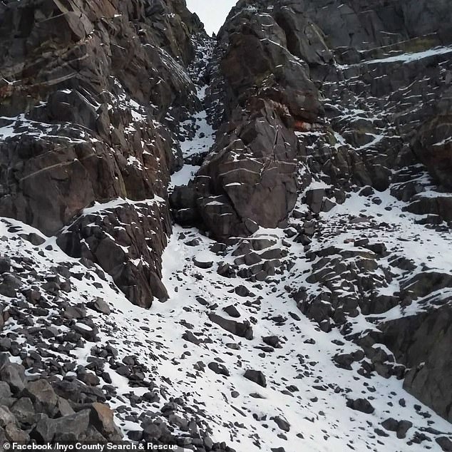 The climbers became stuck on a dangerous part of the trail and 