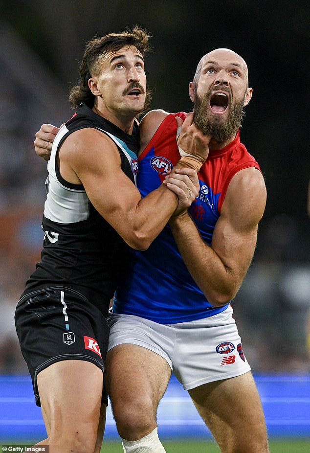 Soldo (left) has reportedly requested a trade back to Melbourne after a year playing for Port Adelaide