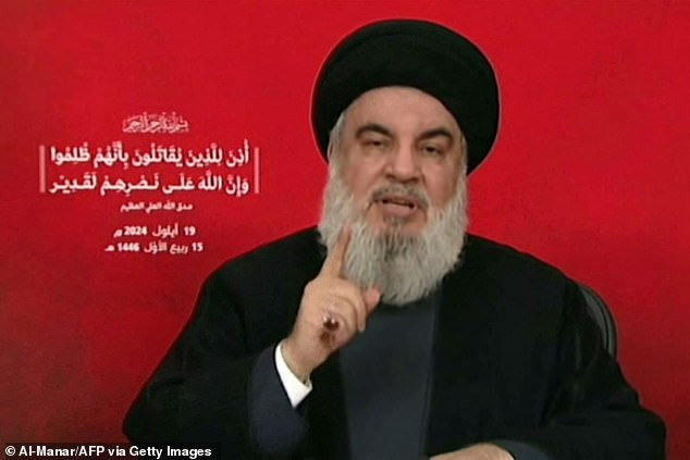 Hassan Nasrallah spoke to the world on a red screen last Thursday, insisting that the deadly attacks 